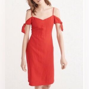 Abercrombie Red Midi Dress